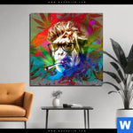 Aluminiumbild Gebürstet Affe Pop Art No 2 Quadrat Produktvorschau mit dem Bild Affe Pop Art No.2 im Format Quadrat.