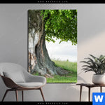 Aluminiumbild Gebürstet Alte Linde Auf Sommerwiese Hochformat Produktvorschau mit dem Bild Alte Linde auf Sommerwiese im Format Hochformat.