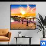 Aluminiumbild Gebürstet Am Strand Quadrat Produktvorschau mit dem Bild Am Strand im Format Quadrat.