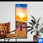 Aluminiumbild Gebürstet Am Strand Schmal Produktvorschau mit dem Bild Am Strand im Format Schmal.