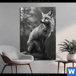 Aluminiumbild Gebürstet Anmutiger Fuchs Hochformat Produktvorschau mit dem Bild Anmutiger Fuchs im Format Hochformat.