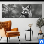 Aluminiumbild Gebürstet Anmutiger Fuchs Panorama Produktvorschau mit dem Bild Anmutiger Fuchs im Format Panorama.
