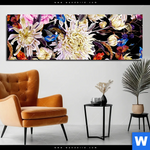 Aluminiumbild Gebürstet Aquarell Von Wilden Blumen Panorama Produktvorschau mit dem Bild Aquarell von wilden Blumen im Format Panorama.