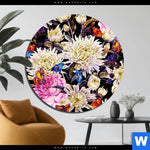 Aluminiumbild Gebürstet Aquarell Von Wilden Blumen Rund Produktvorschau mit dem Bild Aquarell von wilden Blumen im Format Rund.