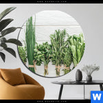 Aluminiumbild Gebürstet Aromen Der Gruenen Kueche Rund Produktvorschau mit dem Bild Aromen der grünen Küche im Format Rund.