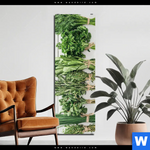 Aluminiumbild Gebürstet Aromen Der Gruenen Kueche Schmal Produktvorschau mit dem Bild Aromen der grünen Küche im Format Schmal.