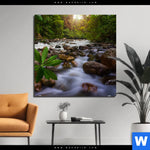 Aluminiumbild Gebürstet Asiatischer Tropischer Dschungel Quadrat Produktvorschau mit dem Bild Asiatischer tropischer Dschungel im Format Quadrat.