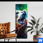 Aluminiumbild Gebürstet Baer In Neonfarben Schmal Produktvorschau mit dem Bild Bär in Neonfarben im Format Schmal.