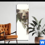 Aluminiumbild Gebürstet Baer Wald No 1 Schmal Produktvorschau mit dem Bild Bär & Wald No.1 im Format Schmal.