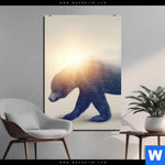 Aluminiumbild Gebürstet Baer Wald No2 Hochformat Produktvorschau mit dem Bild Bär & Wald No.2 im Format Hochformat.