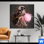 Aluminiumbild Gebürstet Ballon Aeffchen Quadrat Produktvorschau mit dem Bild Ballon Äffchen im Format Quadrat.