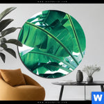 Aluminiumbild Gebürstet Bananenpalme Rund Produktvorschau mit dem Bild Bananenpalme im Format Rund.
