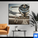 Aluminiumbild Gebürstet Bereit Zum Abheben Quadrat Produktvorschau mit dem Bild Bereit zum Abheben im Format Quadrat.