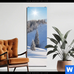 Aluminiumbild Gebürstet Berge Und Waelder In Schnee Schmal Produktvorschau mit dem Bild Berge und Wälder in Schnee im Format Schmal.