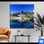 Aluminiumbild Gebürstet Bergsee In Amerika Quadrat Produktvorschau mit dem Bild Bergsee in Amerika im Format Quadrat.