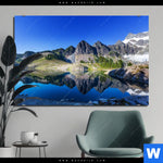 Aluminiumbild Gebürstet Bergsee In Amerika Querformat Produktvorschau mit dem Bild Bergsee in Amerika im Format Querformat.