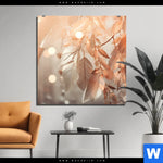Aluminiumbild Gebürstet Blaetter Im Sonnenlicht Quadrat Produktvorschau mit dem Bild Blätter im Sonnenlicht im Format Quadrat.