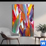 Aluminiumbild Gebürstet Blaetter In Bunten Farben Hochformat Produktvorschau mit dem Bild Blätter in bunten Farben im Format Hochformat.