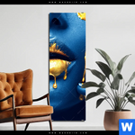 Aluminiumbild Gebürstet Blaue Schoenheit Schmal Produktvorschau mit dem Bild Blaue Schönheit im Format Schmal.