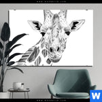 Aluminiumbild Gebürstet Bleistiftzeichnung Giraffe Querformat Produktvorschau mit dem Bild Bleistiftzeichnung Giraffe im Format Querformat.