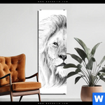 Aluminiumbild Gebürstet Bleistiftzeichnung Loewe Schmal Produktvorschau mit dem Bild Bleistiftzeichnung Löwe im Format Schmal.