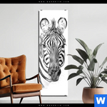Aluminiumbild Gebürstet Bleistiftzeichnung Zebra Schmal Produktvorschau mit dem Bild Bleistiftzeichnung Zebra im Format Schmal.