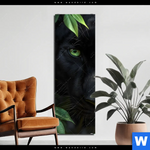 Aluminiumbild Gebürstet Blick Des Panthers Schmal Produktvorschau mit dem Bild Blick des Panthers im Format Schmal.