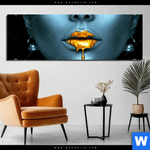 Aluminiumbild Gebürstet Blue Skin Panorama Produktvorschau mit dem Bild Blue Skin im Format Panorama.