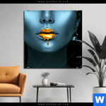 Aluminiumbild Gebürstet Blue Skin Quadrat Produktvorschau mit dem Bild Blue Skin im Format Quadrat.