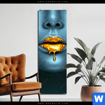 Aluminiumbild Gebürstet Blue Skin Schmal Produktvorschau mit dem Bild Blue Skin im Format Schmal.