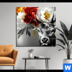 Aluminiumbild Gebürstet Bluetenpracht Am Hirschgeweih Quadrat Produktvorschau mit dem Bild Blütenpracht am Hirschgeweih im Format Quadrat.