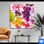 Aluminiumbild Gebürstet Blumen Collage No 2 Quadrat Produktvorschau mit dem Bild Blumen Collage No.2 im Format Quadrat.