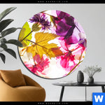 Aluminiumbild Gebürstet Blumen Collage No 2 Rund Produktvorschau mit dem Bild Blumen Collage No.2 im Format Rund.