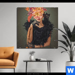 Aluminiumbild Gebürstet Blumenportrait Einer Frau Quadrat Produktvorschau mit dem Bild Blumenportrait einer Frau im Format Quadrat.