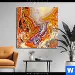 Aluminiumbild Gebürstet Brauner Edelstein Quadrat Produktvorschau mit dem Bild Brauner Edelstein im Format Quadrat.