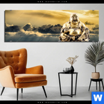 Aluminiumbild Gebürstet Buddha Bei Sonnenaufgang Panorama Produktvorschau mit dem Bild Buddha bei Sonnenaufgang im Format Panorama.