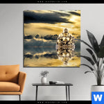 Aluminiumbild Gebürstet Buddha Bei Sonnenaufgang Quadrat Produktvorschau mit dem Bild Buddha bei Sonnenaufgang im Format Quadrat.