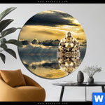 Aluminiumbild Gebürstet Buddha Bei Sonnenaufgang Rund Produktvorschau mit dem Bild Buddha bei Sonnenaufgang im Format Rund.