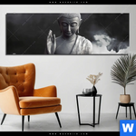 Aluminiumbild Gebürstet Buddha Erleuchtung Im Dunkeln Panorama Produktvorschau mit dem Bild Buddha - Erleuchtung im Dunkeln im Format Panorama.
