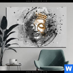 Aluminiumbild Gebürstet Buddha Grunge Stil Querformat Produktvorschau mit dem Bild Buddha - Grunge-Stil im Format Querformat.