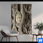 Aluminiumbild Gebürstet Buddha In Baumwurzeln Hochformat Produktvorschau mit dem Bild Buddha in Baumwurzeln im Format Hochformat.