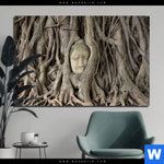 Aluminiumbild Gebürstet Buddha In Baumwurzeln Querformat Produktvorschau mit dem Bild Buddha in Baumwurzeln im Format Querformat.