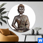 Aluminiumbild Gebürstet Buddha In Lotus Pose No 2 Rund Produktvorschau mit dem Bild Buddha in Lotus Pose No. 2 im Format Rund.