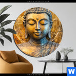 Aluminiumbild Gebürstet Buddha Innerer Frieden Rund Produktvorschau mit dem Bild Buddha - Innerer Frieden im Format Rund.