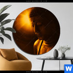 Aluminiumbild Gebürstet Buddha Licht Der Weisheit Rund Produktvorschau mit dem Bild Buddha - Licht der Weisheit im Format Rund.