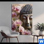 Aluminiumbild Gebürstet Buddha Orchideen Hochformat Produktvorschau mit dem Bild Buddha & Orchideen im Format Hochformat.