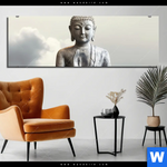 Aluminiumbild Gebürstet Buddha Ruhe Des Seins Panorama Produktvorschau mit dem Bild Buddha - Ruhe des Seins im Format Panorama.