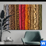 Aluminiumbild Gebürstet Bunte Gewuerze Querformat Produktvorschau mit dem Bild Bunte Gewürze im Format Querformat.