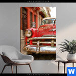 Aluminiumbild Gebürstet Bunte Vintage Oldtimer Hochformat Produktvorschau mit dem Bild Bunte vintage Oldtimer im Format Hochformat.