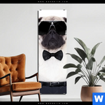 Aluminiumbild Gebürstet Cooler Mops Mit Martini Schmal Produktvorschau mit dem Bild Cooler Mops mit Martini im Format Schmal.